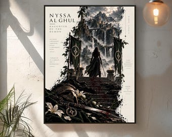 Nyssa al Ghul Poster, Nanda Parbat Art Print, DC Fantasy Wall Art, Fantasy Character Poster, Cinematic Fantasy Illustration Poster