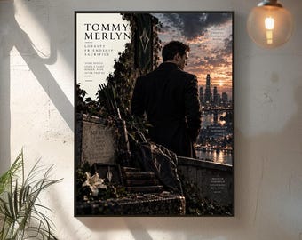 Tommy Merlyn memorial poster, Tommy Merlyn Poster, Starling City Tribute Print, Arrow TV Wall Art, Cinematic Character Tribute Poster
