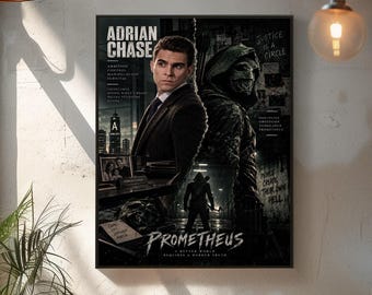 Adrian Chase / Prometheus (Arrow) Poster, Adrian Chase Prometheus Poster, Arrow TV Villain Print, Dark Character Montage Wall Art, Tv