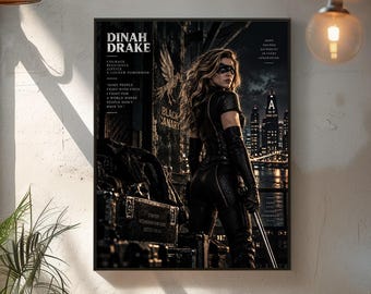 Dinah Drake Black Canary Poster, Arrowverse Superhero Print, Star City Character Art, Superhero Character Poster, Cinematic Character