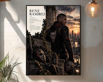 Rene Ramirez Wild Dog character poster, Rene Ramirez Wild Dog Poster, Arrow TV Character Print, Star City Cinematic Art, Gritty Tv