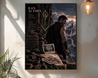 Ra's al Ghul League of Assassins Poster, Ra's al Ghul Poster, League of Assassins Print, Nanda Parbat Wall Art, Cinematic Character Poster
