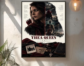 Thea Queen Speedy Poster, Arrow TV Show Print, DC Superhero Wall Art, Tv Character Collage Poster, Gritty Cinematic Collage Poster