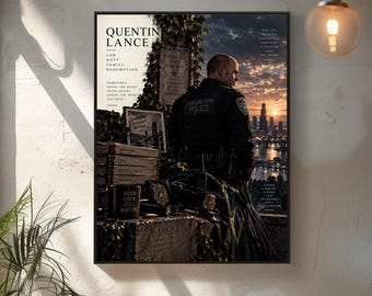 Quentin Lance Poster, Starling City Police Print, Arrow Character Wall Art, Character Poster, Cinematic Character Portrait Poster