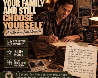 Sam Winchester Letter, You Can Love Your Family and Still Choose Yourself, Supernatural Comfort Gift, PDF Letter, Digital Download