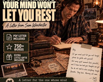 Sam Winchester Letter, For the Nights Your Mind Won’t Let You Rest, Supernatural Comfort Gift, Calming PDF Letter, Digital Download