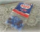 vintage 1940s esso gas station marbles 14 agates rubies original bag unopened