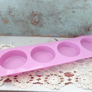 round silicone mold ~ lotion bar mold ~ round soap mold ~ 4 cavity mold ~ soap making mold ~ silicone soap mold ~ soap making supplies