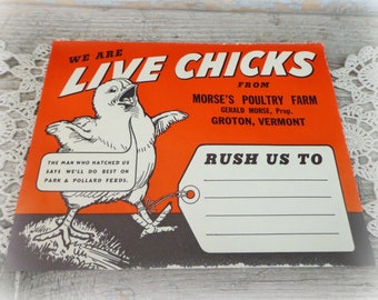 vintage crate labels chicken