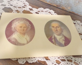 vintage George Washington postcard Martha