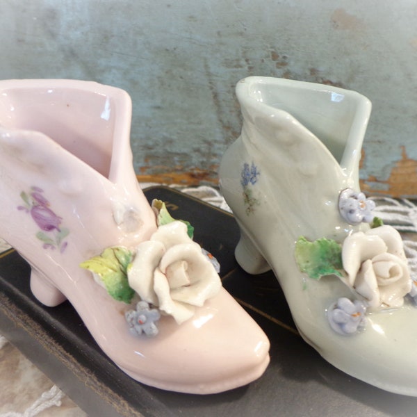 Antique Germany Porcelain Shoes Etsy