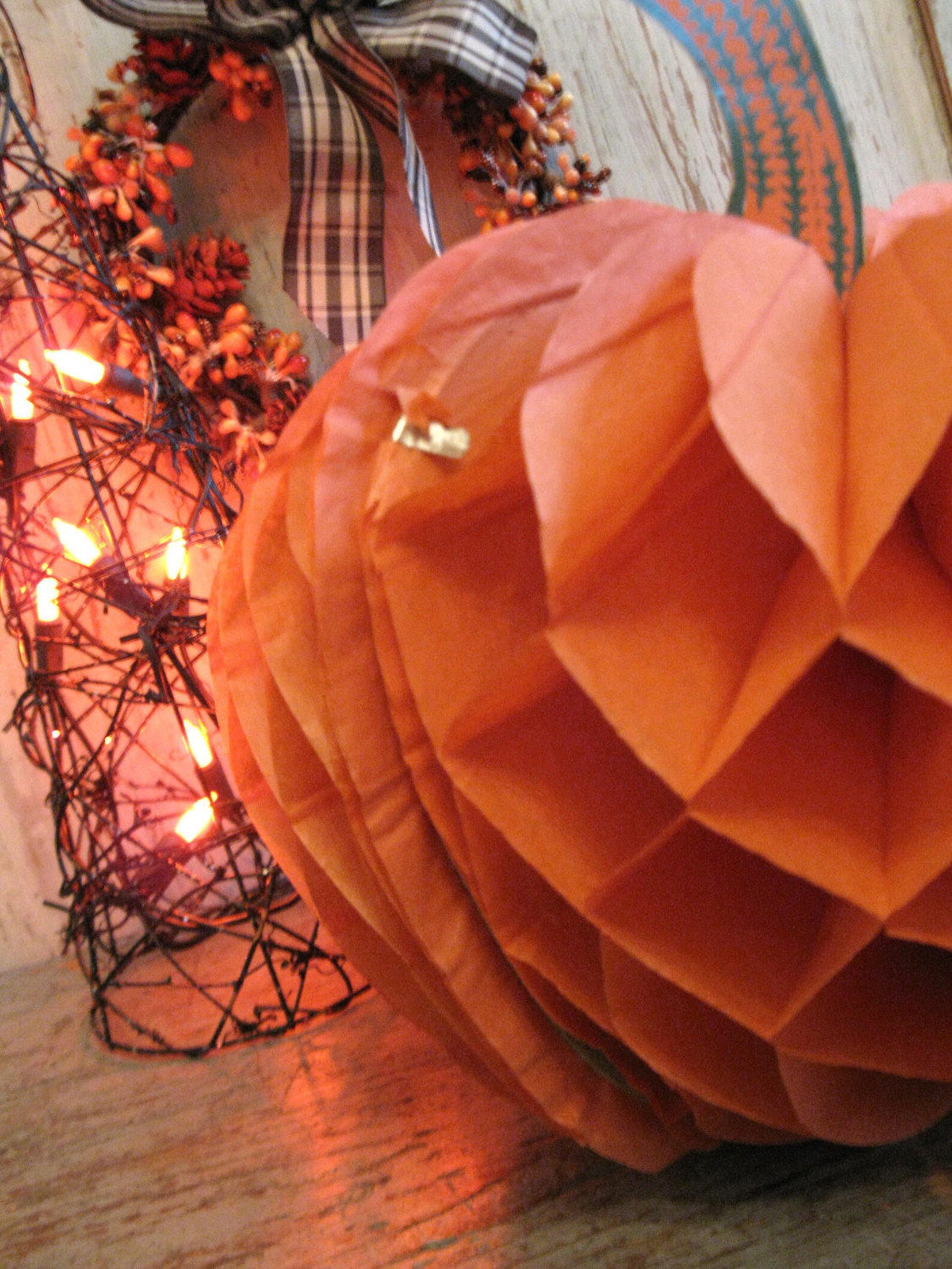 Vintage Halloween pumpkin decoration Etsy