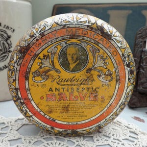 antique tin Rawleigh&#39;s Antiseptic Salve
