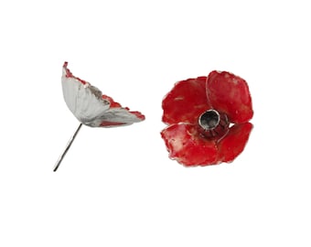 Rot Silber Ohrstecker Rote Silberohrringe