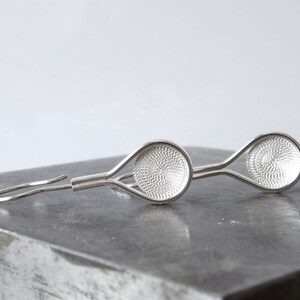 Handmade Filigree Earrings in Sterling Silver Earrings, Dangle Circle Earrings in Recycled Silver image 2