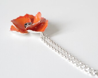 California Poppy Necklace in Gold-plated Sterling Silver