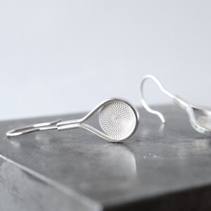 Handmade Filigree Earrings in Sterling Silver Earrings, Dangle Circle Earrings in Recycled Silver image 1