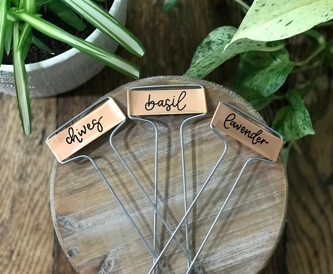 Copper Garden Markers Metal Plant Labels Plant Tags Herb Markers Garden