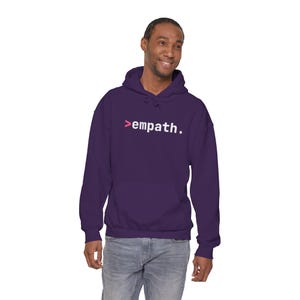 Empath Hoodie, Terminal Prompt Empath Sweatshirt, Minimalist Programmer Hoodie, Empath Gift, Coder Gift, Cozy Hoodie | VibedCoder