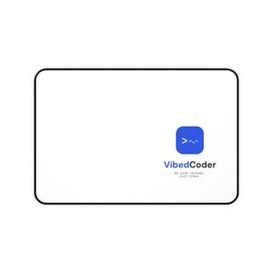 Alfombrilla de escritorio con logo de VibedCoder / Alfombrilla de ratón para programadores / Alfombrilla grande para juegos / Regalo para desarrolladores de Vibe Coding / Sin revisiones de código, solo buenas vibras