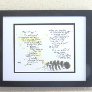 Hopi Prayer Feather Grief Print: Sympathy, Native American Prose.