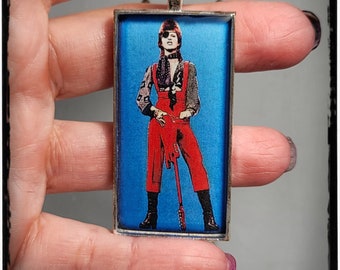 David Bowie Blue Pendant Necklace