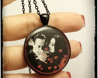 Vintage Addams Family Pendant Necklace- Choose Color