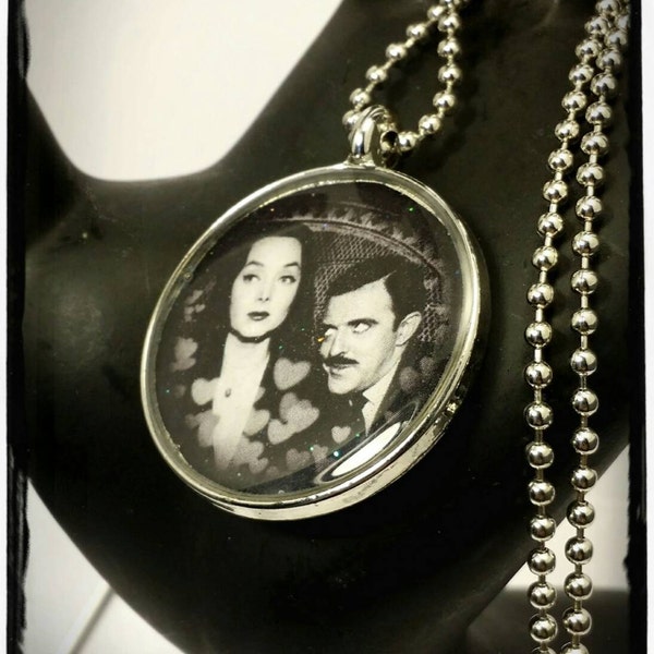 Vintage Addams Family Pendant Necklace- Choose Color