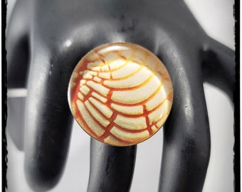 White Pan Dulce Adjustable Ring