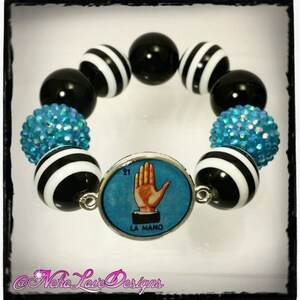 La Mano Loteria Chunky Bead Stretch Bracelet