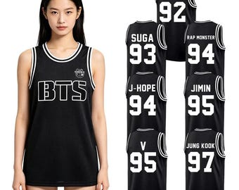 Anpassad BTS baskettröja för tonårsflickor kvinnor män, personlig Kpop linne tröja, 2026 World Tour konsert tröja för fans gåva
