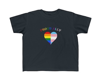 Proud Ally Kids Shirt | Toddler Preschool Tee | LGBTQIA+ Pride Month Tshirt