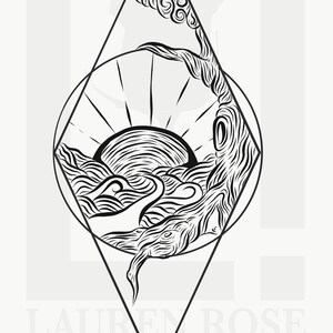 Nature Coloring Book Page, Coloring Page, Instant Download Art, Instant Download, Coloring Page