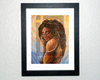 Aceptación, Pintura de Retrato, Impresión de Retratos, Ilustración de Retratos, Arte Negro
