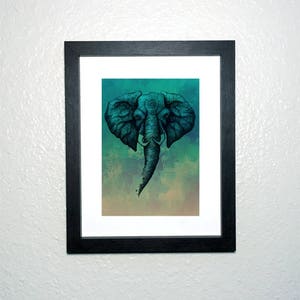 Instant Download Printable Art, Watercolor Elephant Illustration, Animal Illustration Print, African Art Print, Wall Art Print