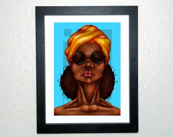 Portrait with Shades, Portraits, Black Art, African American Art