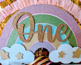 Rainbow Birthday Cake Topper