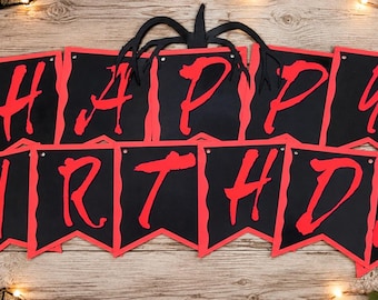Stranger Things Birthday Banner
