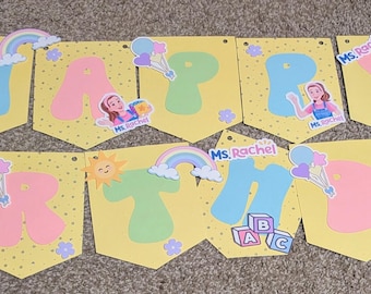 Ms Rachel Birthday Banner