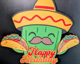 Senor Cactus Cake Topper