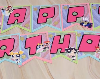 Powerpuff Girls Birthday Banner