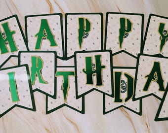 Slytherin Birthday Banner