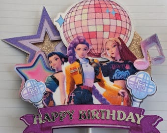 K-Pop Demon Hunter Cake Topper