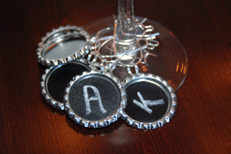 Set of 20 Chalkboard Wine Charms Perfect for Parties Etsy