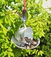 Teacup Bird Feeder with Hand Stamped Bent Spoon- Here Birdie- Perfect Gift 