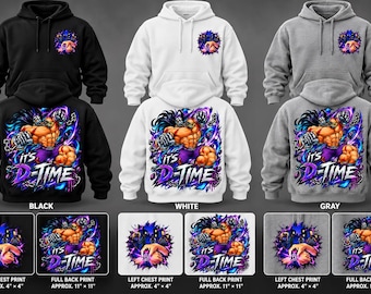 Moletom com capuz, estampa de anime, anime "D-TIME"