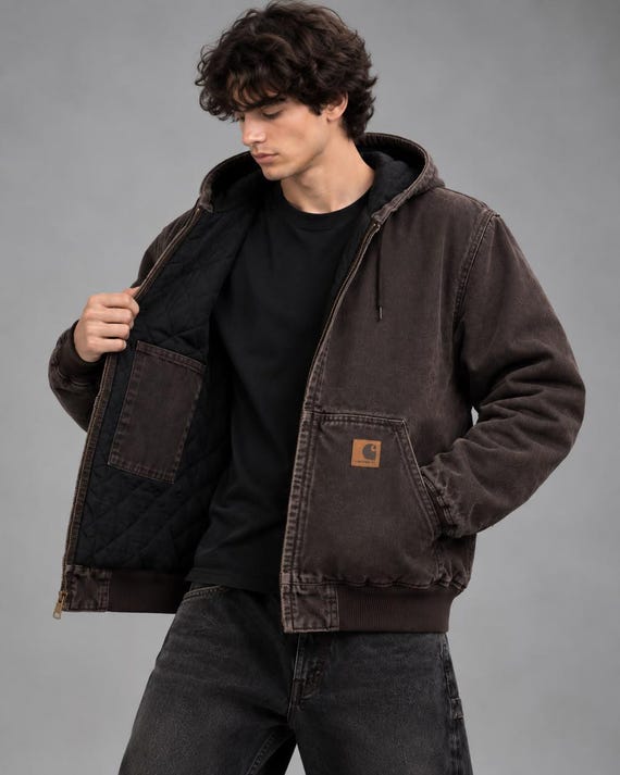 Carhartt　J130DKB　アクティブジャケット　S Regular Vintage Carhartt J130 Active Jacket DKB | Brown Duck Canvas - Etsy