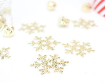 Christmas confetti Gold Snowflake Christmas table decorations