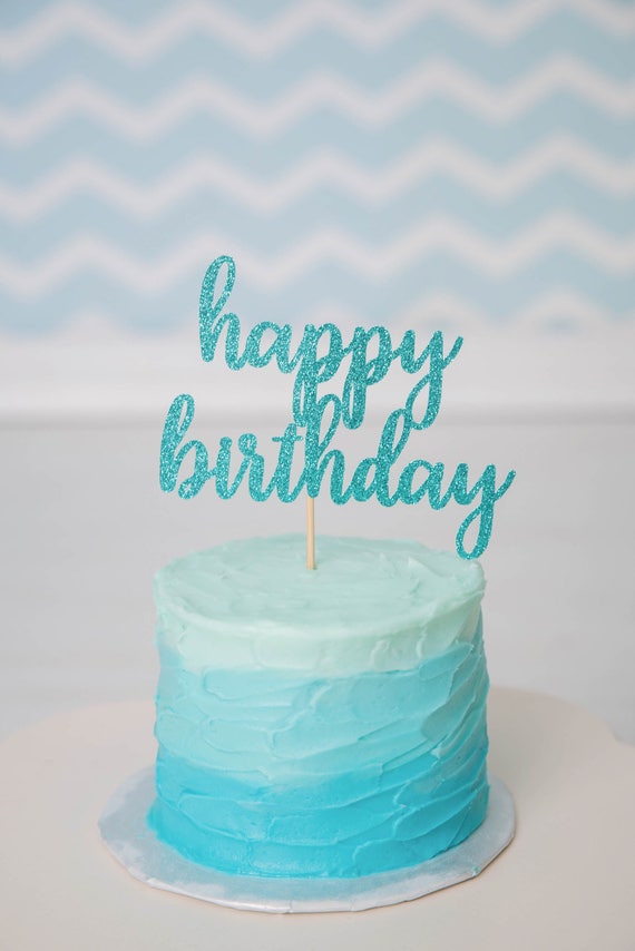 Happy Birthday Cake Topper Glitter Birthday Smash Cake Etsy