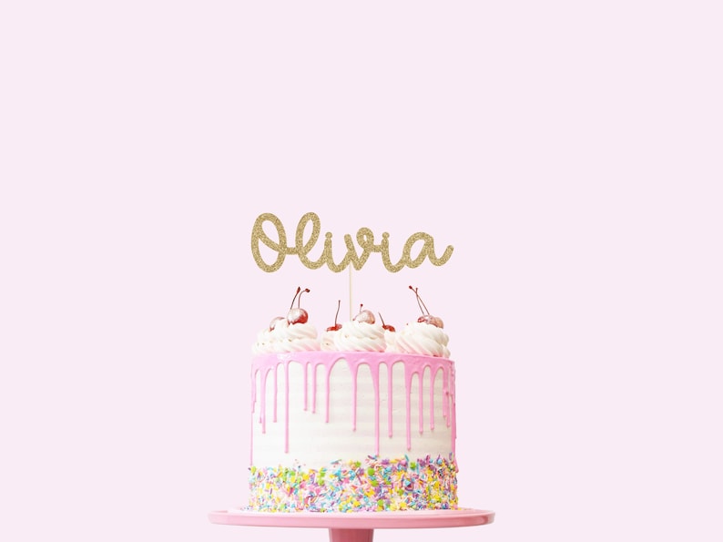 Name Cake Topper Glitter 10th Birthday. Personalized Birthday Cake Topper First Birthday Party Decor 5th Birthday Birthday Cake Sign
